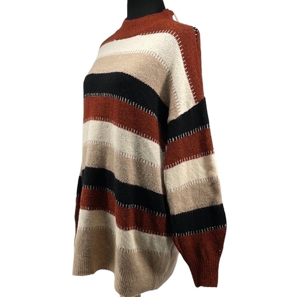 Pink Martini Neutral Sweater Metallic Thread Oversized Cozy Boutique Xs NWT - Picture 2 of 11